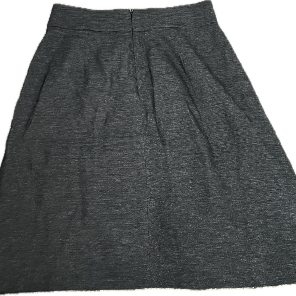 Halogen Gray Pleated A-Line Midi Skirt